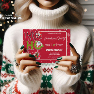 Funny HO HO HO Convite de festas de Natal