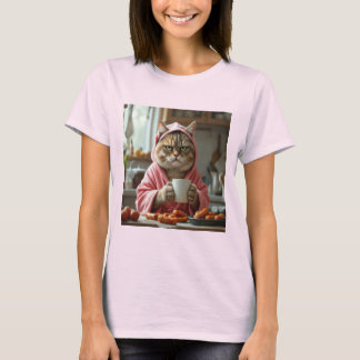 Funny Housewife Cat Meme Gen Z Brainrot T-Shirt