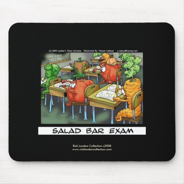 Funny Lawyer Cartoon Mouse Pad "Exame da Salada Ba (Frente)