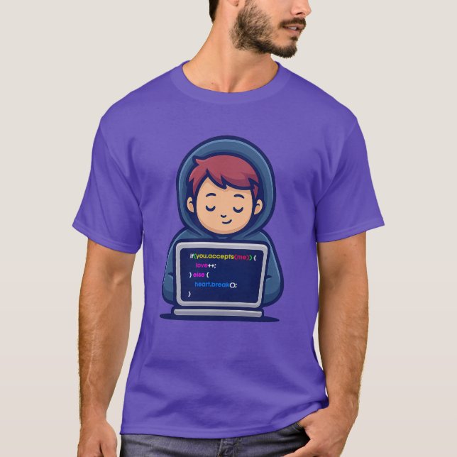Funny Love Code – Programmer T-Shirt (Frente)