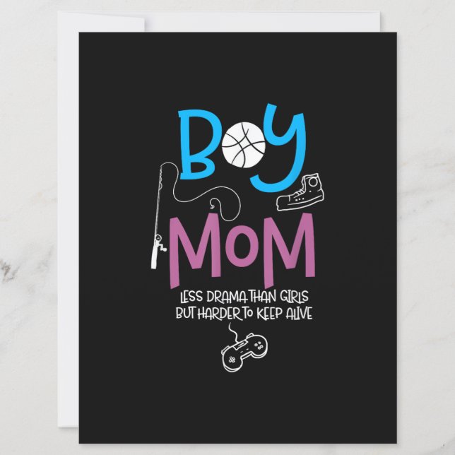 Funny Mom of Boys Proud Mom Good Mothers Day (Frente)