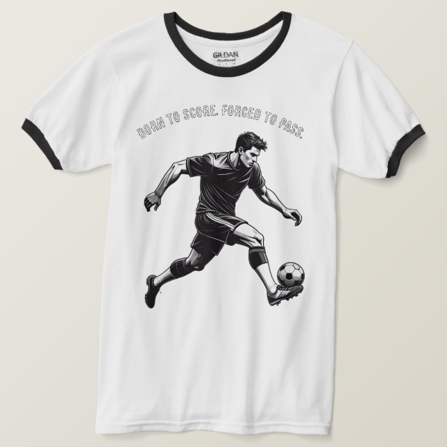 Funny & Motivational Soccer T-Shirt (Frente do Design)