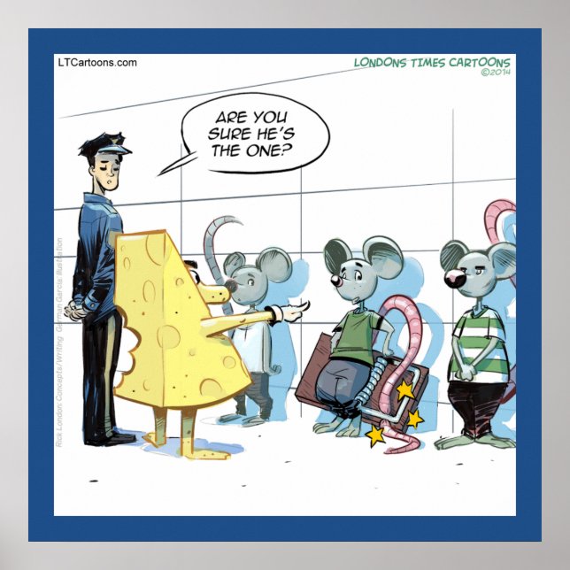 Funny Mouse Crimes Rick Londres Poster (Frente)
