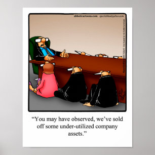 Funny Office Humor Poster "Company Assets"