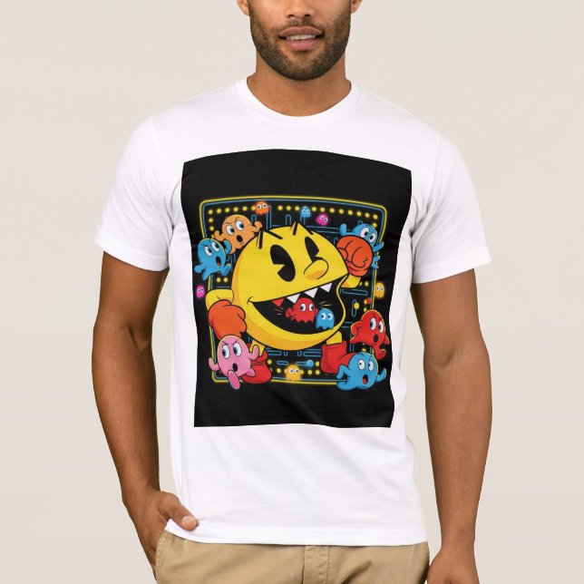 Funny Pac-Man T-Shirt – Retro Arcade Gaming Tee (Frente)