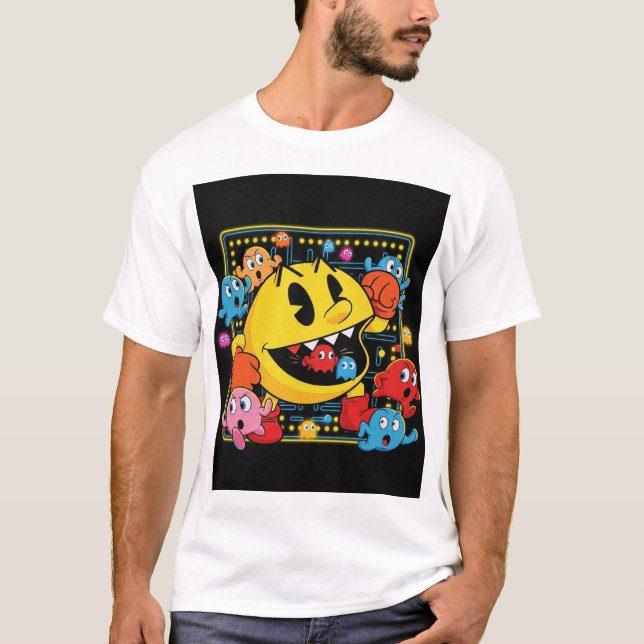 Funny Pac-Man T-Shirt – Retro Arcade Gaming Tee (Frente)