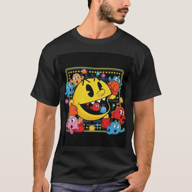 Funny Pac-Man T-Shirt – Retro Arcade Gaming Tee (Frente)