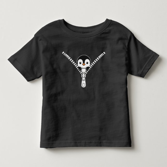 Funny Penguin Peek T-Shirt (Frente)