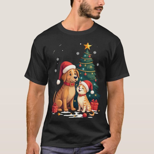Funny Pet Lover Holiday T-Shirt (Frente)