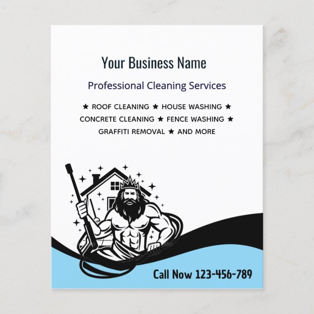 Funny Pressure Washing House Cleaning Flyer (Frente)