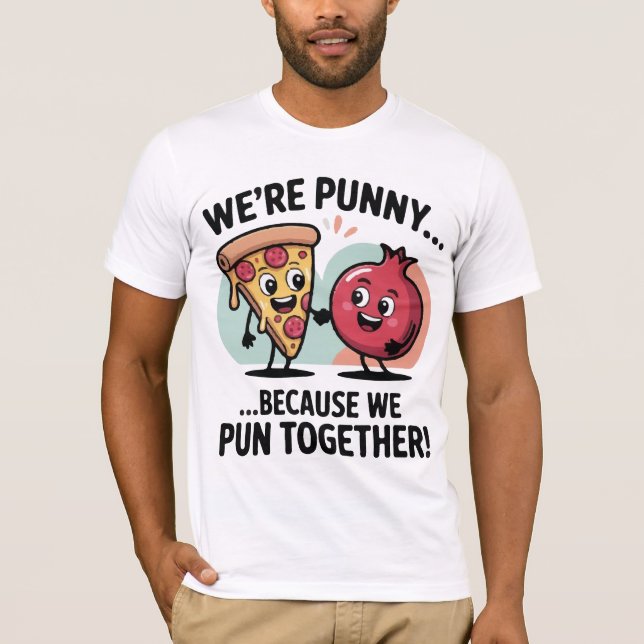 Funny Punny Couple T-Shirt | Cute Food Love (Frente)