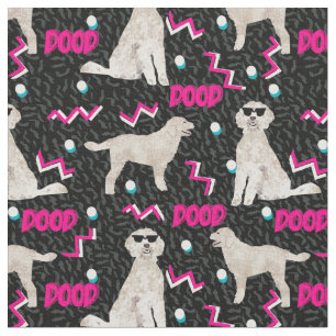 Funny Retro 80s tecido de Dólar de Goldendoodle