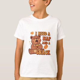 Funny Retro Bear Nap Time Kids T-Shirt