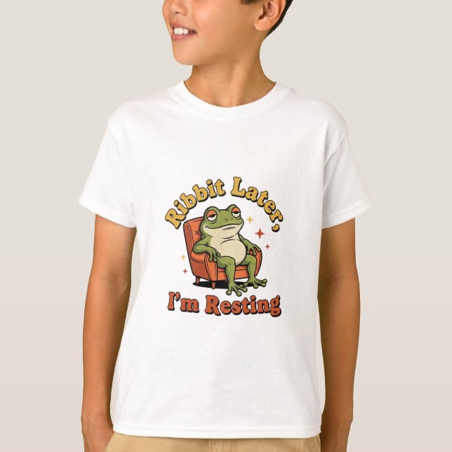 Funny Retro Frog Kids Graphic T-Shirt (Frente)