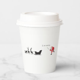 Funny santa 'I am coming' for sleigh