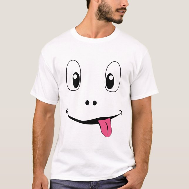 Funny Smiley Face – Cute Tongue Out T-Shirt (Frente)