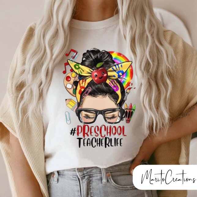 Funny t-shirt as a gift for preschool teacher (Criador carregado)