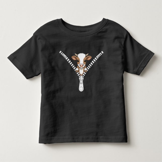 Funny Texas Longhorn calf Peek T-Shirt (Frente)