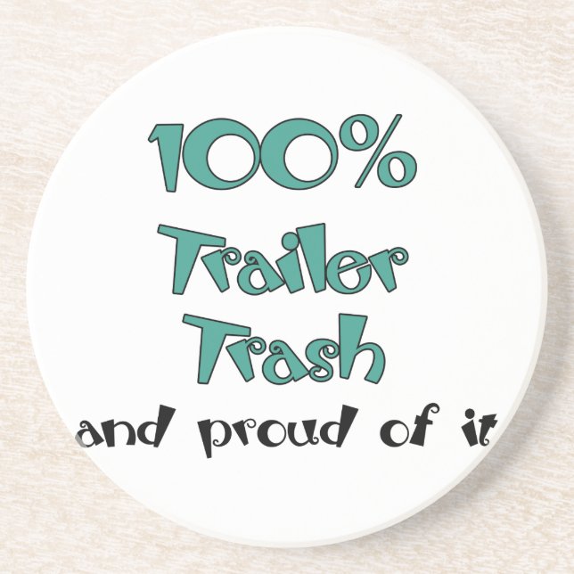 Funny Trailer Park Sandstone Porta copos (Frente)