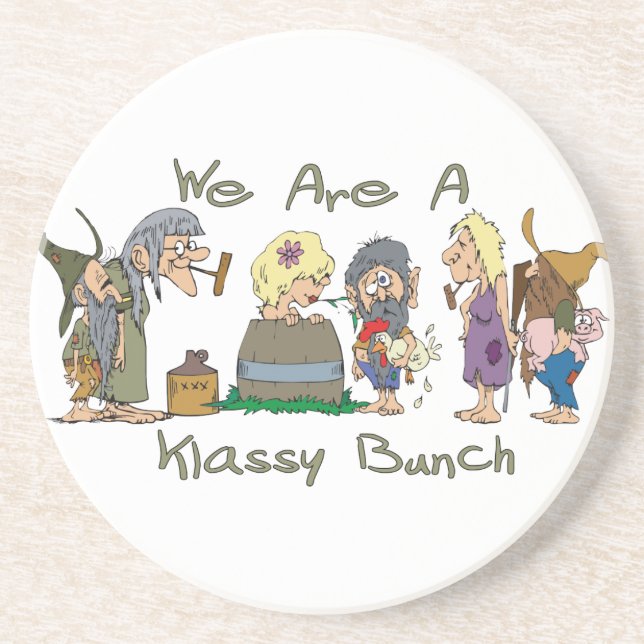 Funny Trailer Park Sandstone Porta copos (Frente)