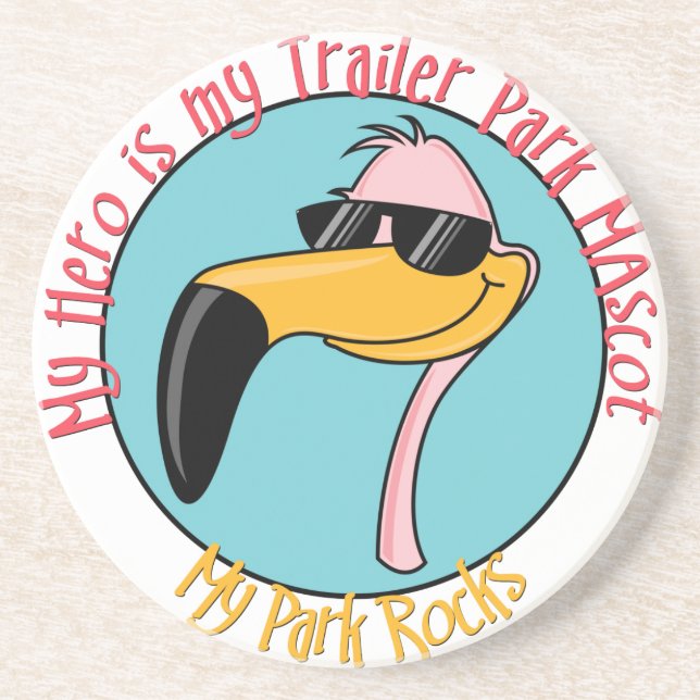 Funny Trailer Park Sandstone Porta copos (Frente)