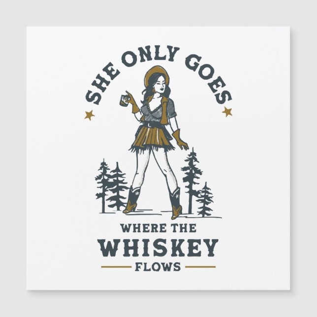 Funny Vintage Western Cowgirl Whiskey Lover (Frente)