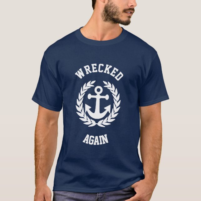 Funny wrecked sailing T-Shirt (Frente)