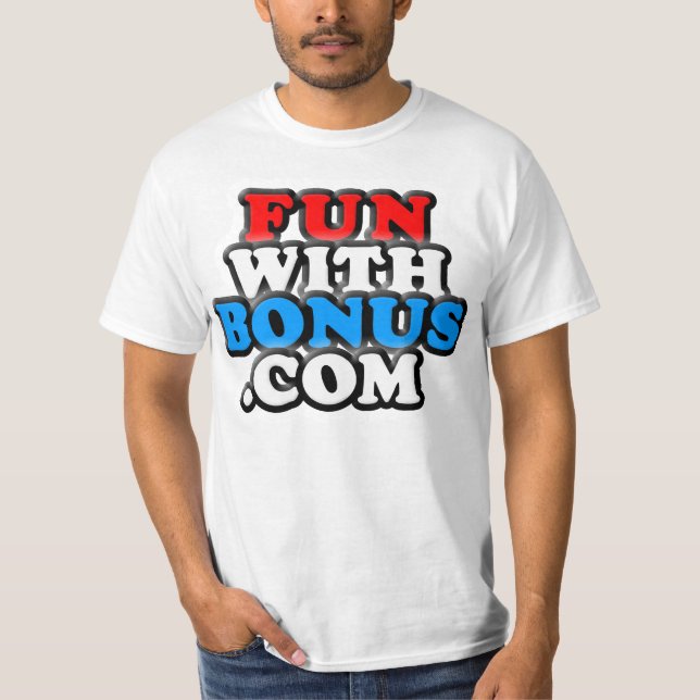 FunWithBonus.com - t-shirt do logotipo - parte (Frente)