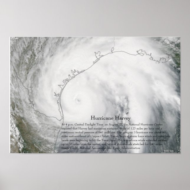 Furacão Harvey Poster (Frente)