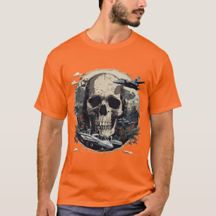 Furo da selva: Caveira, fumaça e T-Shirt do jato d