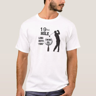 Furo do t-shirt do golfe 19o