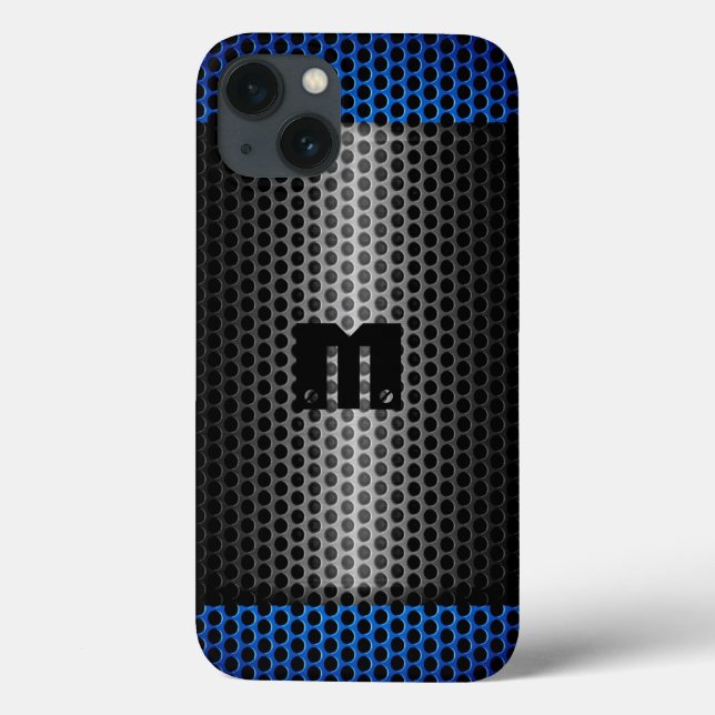 Furo metálico de Prata e Aço Inoxidável Azul (Verso)