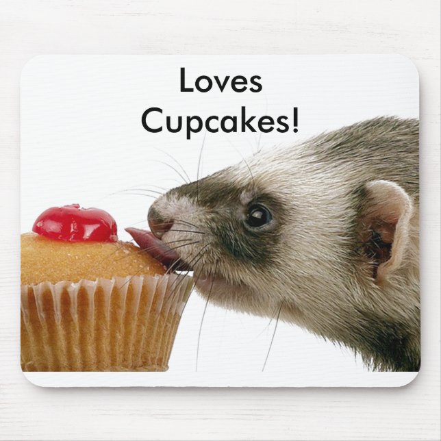 Furões Love Cupcakes Mousepad (Frente)