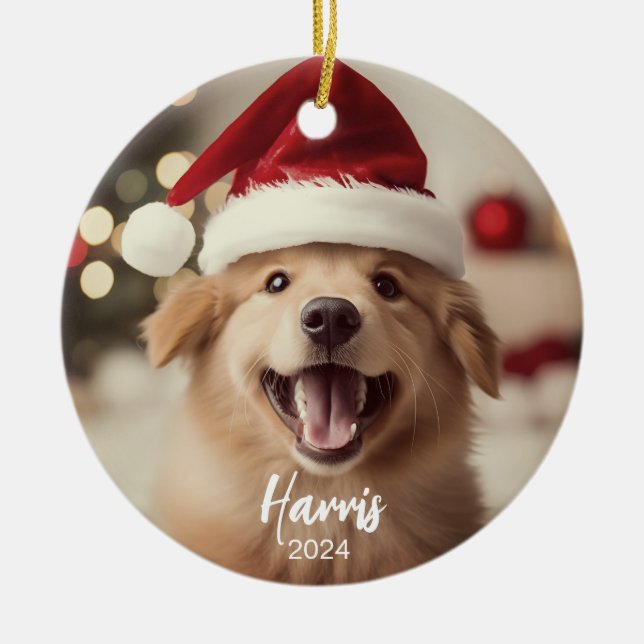 Furry + Enfeites de natal de Foto de Cachorro Bril (Frente)