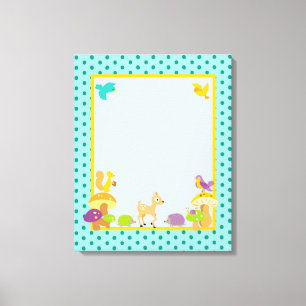 Furry Woodland 16x20 Canvas Nursery Art