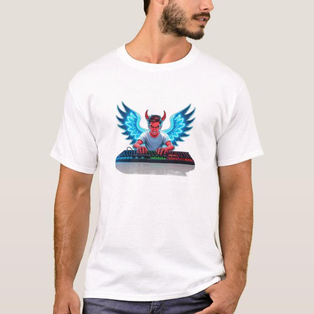 Fury of the Devil Angel Gamer T-Shirt (Frente)