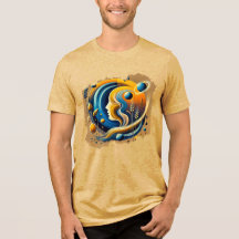 Fusão de abstrato - Camisa de Arte Digital Mídia M