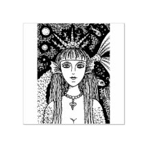 FUSÃO DE MAR NEGRO GÓTICO, CARIMBO DE BORRACHA FAN