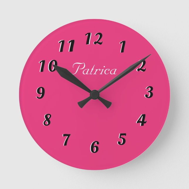 Fusshia Bonita e Relógio de Parede Personalizado B (Frente)