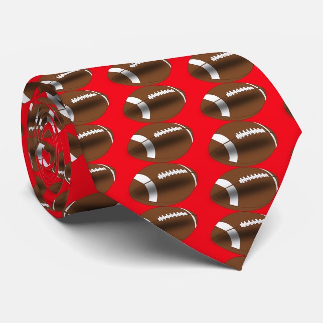 Fútbol em Gravata Vermelha Queimada (Rolled)