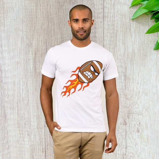 Futebol Americano Sobre Fogo Mens T-Shirt (Criador carregado)