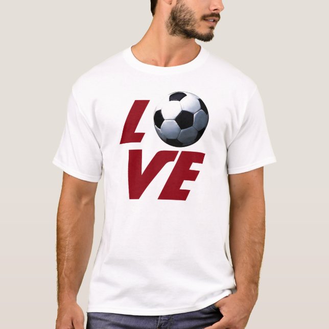Futebol de Amor Branco - Camisa de Futebol da Euro (Frente)
