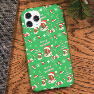 Futebol de Natal Alegre Com Padrão de Lanche