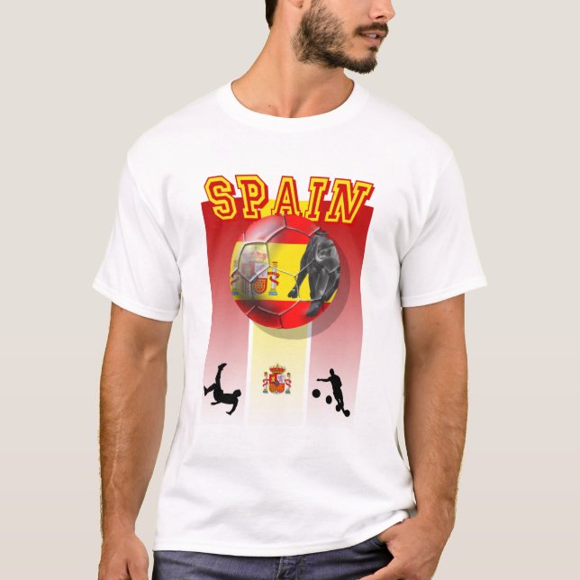 Futebol dos jogadores de futebol da espanha camisa (Frente)