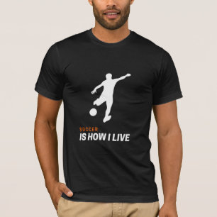 Futebol é como eu vivo camiseta para amantes de fu