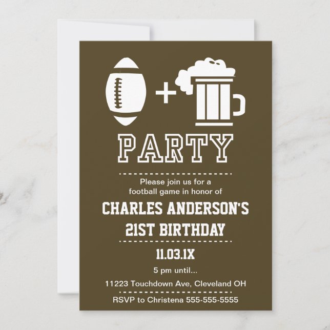 Futebol e convite da cerveja (Frente)