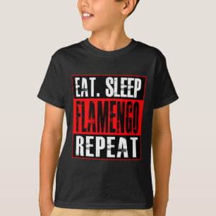 Futebol Flamengo - Camisa Eat Sleep Flamengo Repea