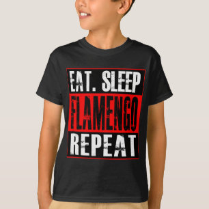 Futebol Flamengo - Camisa Eat Sleep Flamengo Repea