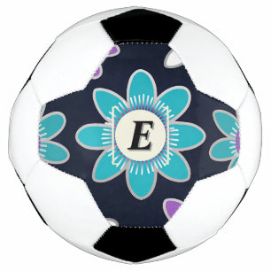 Futebol Monograma Personalizado Passeio Flor Bola de Futeb