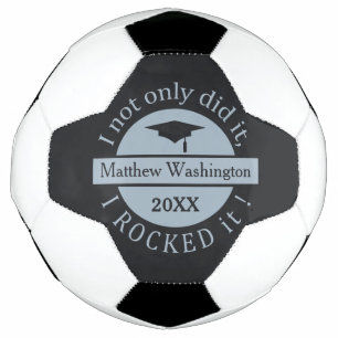 Futebol Nome personalizado da graduação e bola de futebo